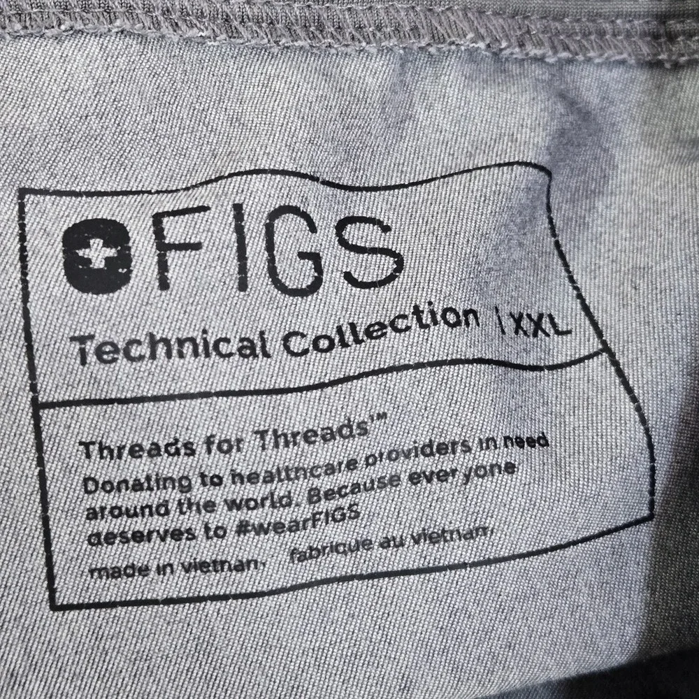 FIGS Women Scrub Pants XXL Gray  Zamora Jogger Drawstring 28